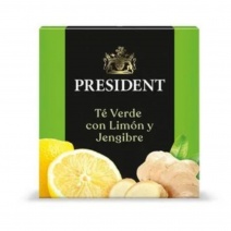 T Verde de Limn y Jengibre President Caja x10u.