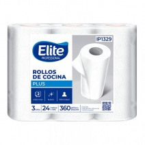 Toalla de Cocina Elite Professional IP1329 Doble Hoja 24 rollos x 120 paos.